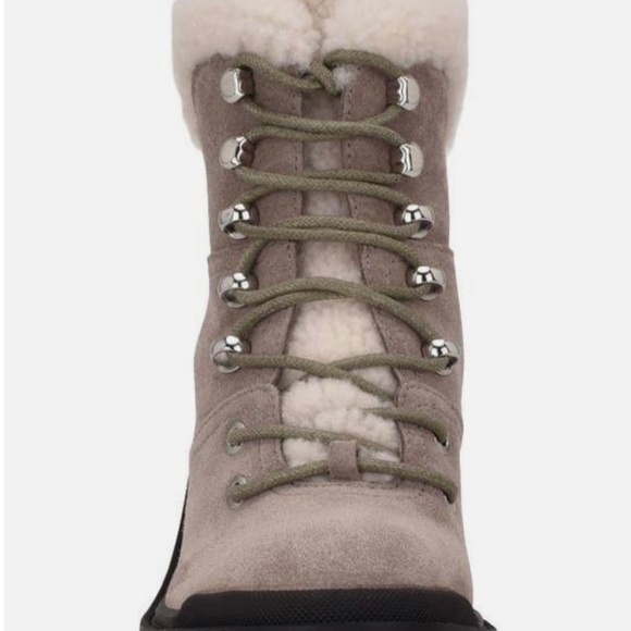 MARC FISHER VACINTE HEEL  COMBAT BOOTIE GRAY SUEDE SIZE 9M NEW - Picture 7 of 7